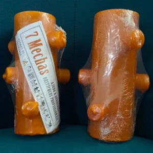Vela 7 Mechas Cor-de-Laranja