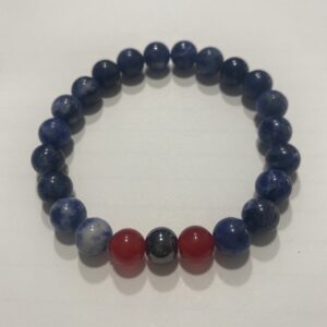 Pulseira Sodalite e Hematite