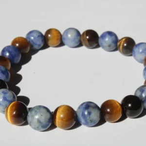 Pulseira Sodalite e Olho de Tigre