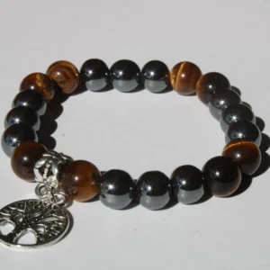 Pulseira Hematite e Olho de Tigre