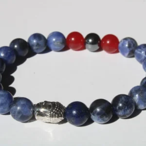 Pulseira Lapis Lazuli e Quartzo Cereja