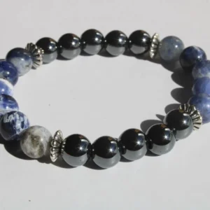 Pulseira Hematite e Sodalite