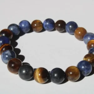 Pulseira Olho Tigre e Lapis Lazuli