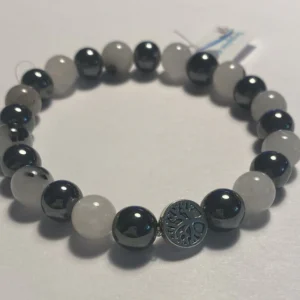 Pulseira Quartzo Turmalinado e Hematite