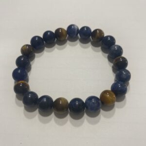 Pulseira Olho de Tigre e Sodalite