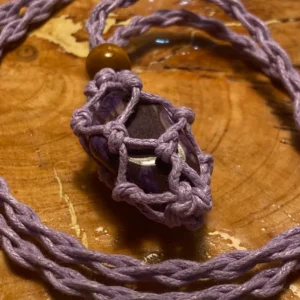 Colar Macramé Jaspe Violeta