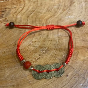 Pulseira moedas estilo chinês
