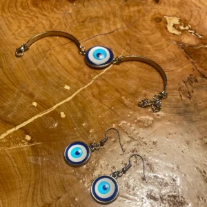 Pulseira e brincos Olho Turco