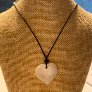 Colar Selenite Coração