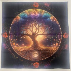 Pano de Leitura de Tarot Árvore da Vida