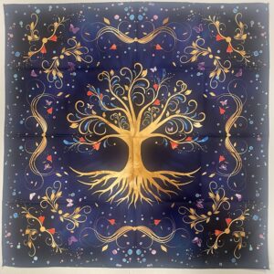 Pano de Leitura de Tarot Árvore da Vida
